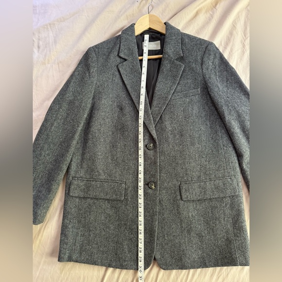 Oversized Blazer in Herringbone Wool BNWOT - Picture 3 of 10